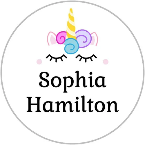 Vista 38 de Name Bubbles - Etiquetas circulares personalizadas para ropa infantil (80 etiquetas) - Calcomanías impermeables con nombre personalizadas