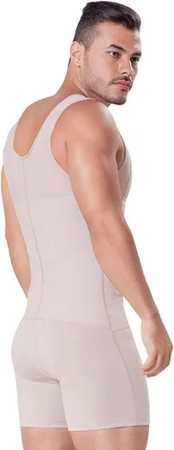 Vista 2 de Fajitex Prendas de compresión Fajas Colombianas para hombre, body moldeador de camisa para hombre, faja moldeadora para liposucción