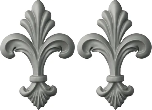 Vista 7 de Ekena Millwork 2 3/4"W x 4"H x 1/2"P Fleur-de-lis Small Onlay