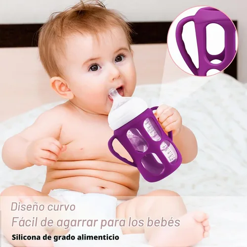 Vista 2 de Paquete de 3 asas de biberón para biberones Philips Avent PP Material Biberones 9oz Manijas de silicona para botellas, soporte para biberones