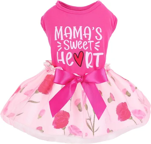 Vista 14 de Yikeyo Vestido de perro para primavera y verano, ropa de perro para perros pequeños, falda para perros pequeños, vestidos de cachorro, vestido