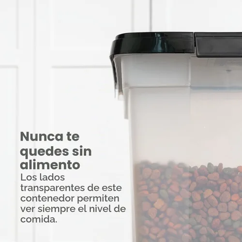 Vista 6 de Iris Contenedor para alimento de perro de estructura hermética, Individual, Negro