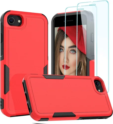 Vista 423 de Jeylly Funda para iPhone SE/Funda para iPhone 5S, Exterior de Plástico Duro que Absorbe Golpes + Interior de Silicona de Goma Defensor contra