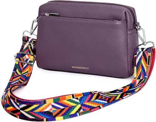 Vista 7 de WESTBRONCO Bolsos cruzados pequeños para mujer, bolsos de hombro, cartera con correa ajustable