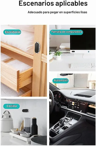 Vista 5 de Soporte magnético para teléfono, 2 unidades, soporte universal giratorio de 360 grados, compatible con teléfonos inteligentes, absorbe la carcasa