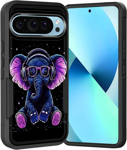Vista 50 de Funda para Pixel 6A, Híbrida de Doble Capa de Servicio Pesado Resistente a Prueba de Golpes PC Duro + Funda Protectora de Silicona Suave para Google