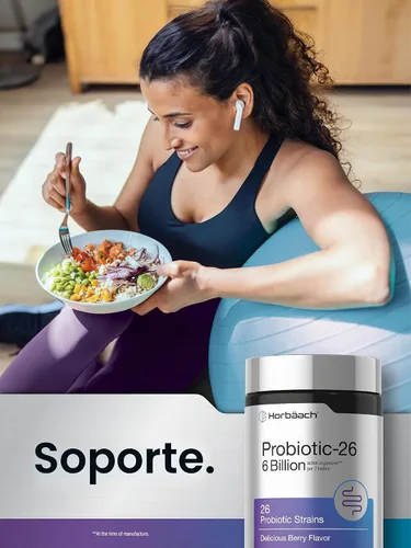 Vista 6 de Horbäach Probióticos 6 mil millones de UFC 200 tabletas masticables