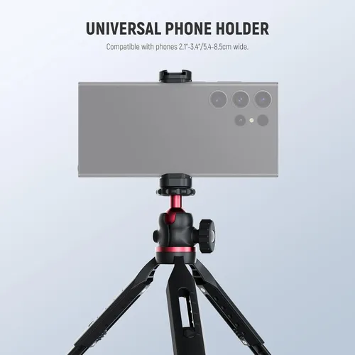 Vista 6 de NEEWER Versión de entrada Mini trípode para cámara, 360° pequeño soporte de escritorio portátil para DSLR, webcam, teléfono celular, soporte