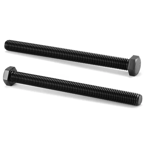 Vista 12 de Tornillo de perno de cabeza hexagonal de 3/8-16 x 1/2", 20 piezas de acero inoxidable 18-8 (304), totalmente roscado, óxido negro por SG TZH