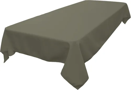 Vista 235 de LA Linen Mantel rectangular lavable de popelín de poliéster, resistente a las manchas y a las arrugas, cubierta de mesa 60x84, mantel de tela