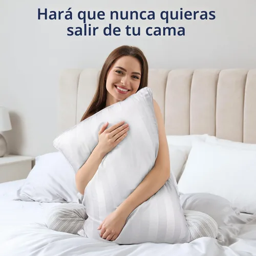 Vista 6 de DIORIS - Juego de 2 almohadas suaves para dormir mullidas tamaño Queen