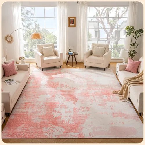 Vista 99 de Istana Alfombra larga antideslizante de 2.5 x 8 para el hogar, para pasillo y cocina, lavable, sedosa y suave al tacto, elegante, color azul y marfil