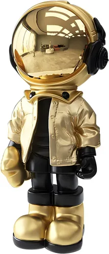 Vista 9 de Figura de astronauta, escultura de hombre espacial de resina con asa, para decoración de mesa del hogar, estantería, sala de estudio, decoración
