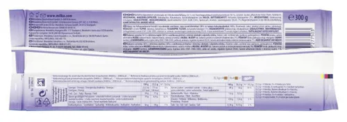 Vista 2 de Milka Chocolate Oreo, Barra Grande 300g (Oreo)