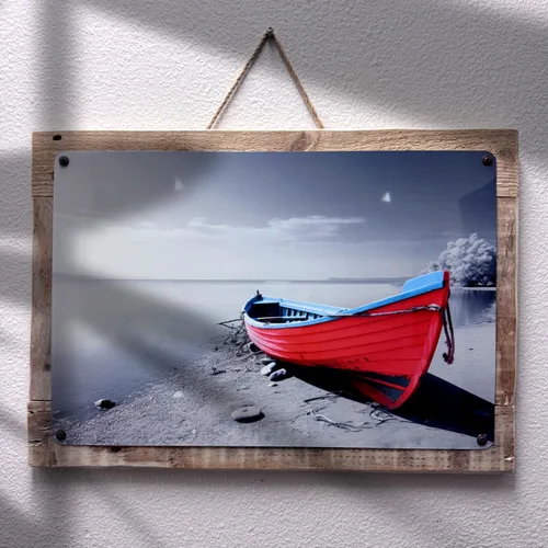 Vista 4 de MUNDAZE Impresión de metal de retrato personalizado en marco de paleta de madera recuperada – Regalo de foto familiar personalizado – Recuerdo