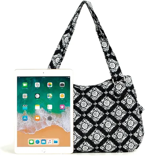 Vista 4 de Bolsa de hombro con algodón acolchado