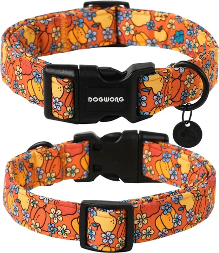 Vista 155 de DOGWONG Collar para perro de San Valentín, collar ajustable de algodón con corazón de caramelo azul, perfecto para perros pequeños a medianos