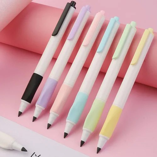 Vista 6 de MAGICLULU Lápices de bocetos para estudiantes, lápices de escritura, lápiz de grafito, lápiz automático, para estudiantes, papelería, abdominales