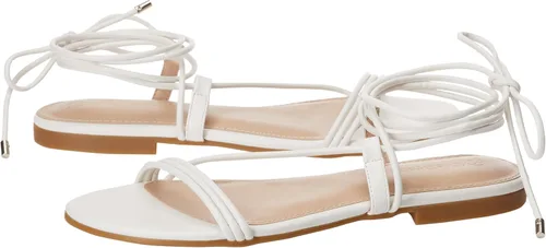 Vista 6 de The Drop Sandalias planas Samantha con cordones para mujer