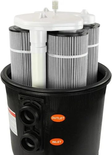 Vista 8 de Rx Clear Filtro de piscina de cartucho cuádruple de 425 pies cuadrados para piscinas 150 GPM de alto flujo Conexiones de fontanería de 2