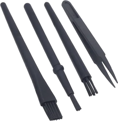 Vista 9 de Cepillo de teclado portátil antiestático, cepillo de limpieza electrónica con pinzas, cepillo antiestático, aspiradoras de computadora