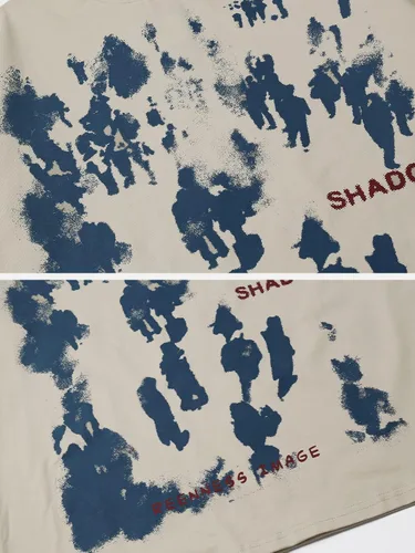 Vista 5 de Aelfric Eden Camisetas gráficas de gran tamaño unisex con estampado de graffiti camisetas de inyección de tinta