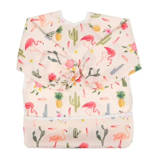 Vista 12 de Babero Camisa de manga larga con bolsillo para bebés de 1 a 3 años (Animal Forest)