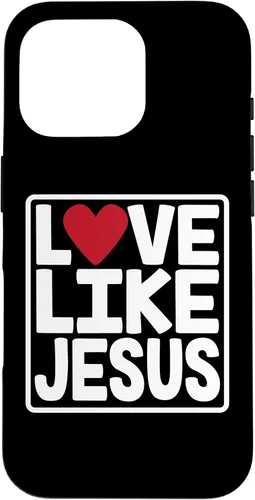 Vista 20 de iPhone 16 Love Like Jesus Valentines Day Heart Case
