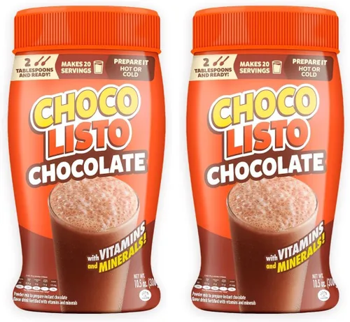 Vista 12 de Chocolisto - Bebida instantánea de chocolate, bebida nutritiva con vitaminas y minerales, 10.5 onzas, paquete de 1.