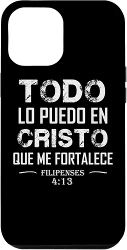 Vista 26 de Filipenses - Carcasa para iPhone 17 con texto en inglés "Todo Lo Puedo En Cristo