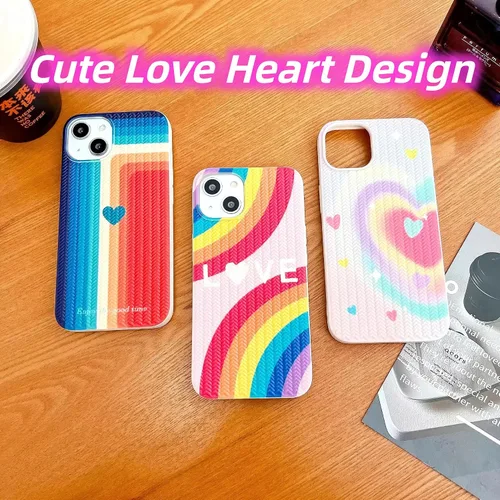 Vista 4 de Funda compatible con iPhone 12 Pro Max con forma de corazón para mujeres y niñas, diseño femenino estético, delgada, a prueba de golpes, de Nube