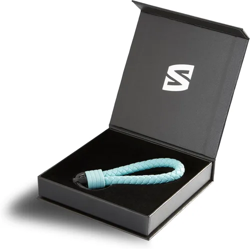 Vista 2 de SERASAR Llavero de cuero fuerte con llavero de acero inoxidable - Anillos adicionales para llaves pequeñas - Con caja de regalo