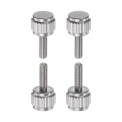 Vista 14 de HARFINGTON 4 pinzas Vernier tornillos de bloqueo M2x4mm cabeza plana redonda moleteada pulgar perilla pernos