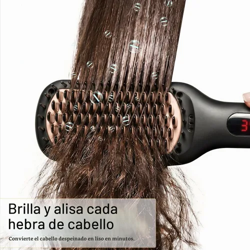Vista 8 de MEGAWISE Cepillo alisador de cabello, cepillo de cerámica iónica