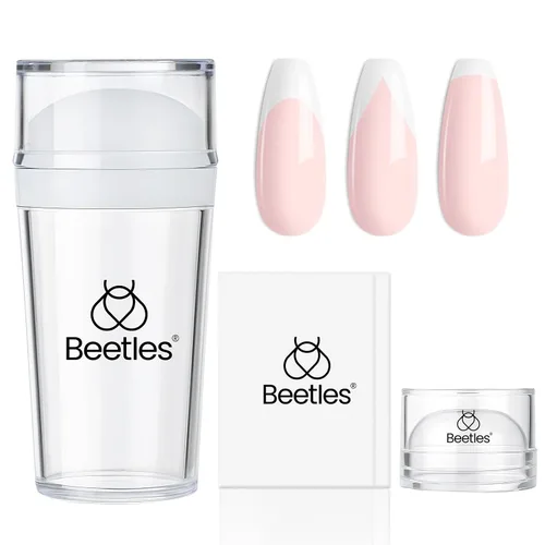 Vista 8 de Beetles - Esmalte de uñas en gel 3D, 3 en 1, esmalte de uñas transparente sin limpiar, pegamento para arte de uñas con diamantes de imitación
