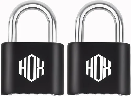 Vista 8 de HOX Cerradura de combinación de 4 dígitos, candado resistente