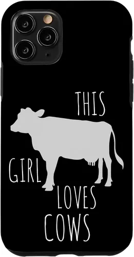 Vista 13 de iPhone 12 mini Esta chica ama vaca lindo animal granja mascota regalo caso
