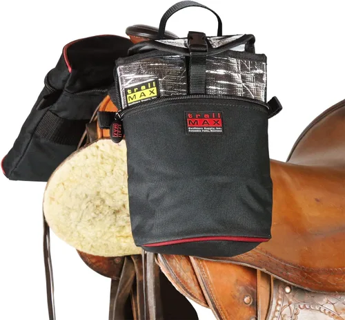 Vista 12 de TrailMax Bolsas medianas con pompa de caballo para tu silla de montar occidental; bolsas aisladas para caballos; bolsa de sillín para cámara