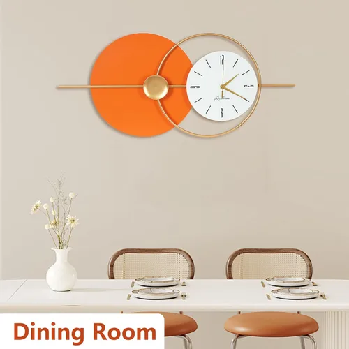 Vista 6 de Reloj de pared grande, redondo, decorativo, silencioso, funciona con pilas, moderno, decoración de pared, para el hogar, sala de estar, dormitorio