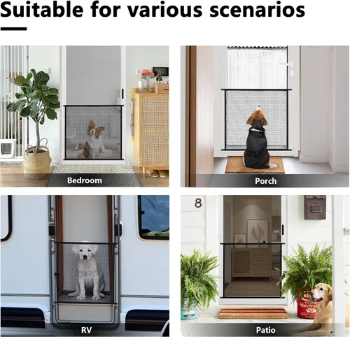 Vista 4 de Protector de puerta de pantalla de rejilla de acero para mascotas de Guardian para perros, gatos y mascotas, protector contra arañazos de reemplazo