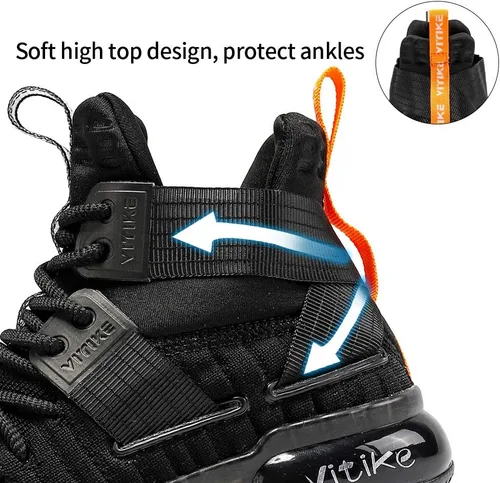Vista 4 de VITUOFLY Zapatos de baloncesto para niños, con cámara de aire, para niñas, con aros de media parte superior, antideslizantes, para deportes al aire
