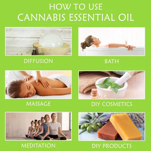 Vista 5 de Aceite esencial de cannabis (Cannabis Sativa) – 100% puro y natural – Grandes propiedades relajantes – por Rosemary Creek Essential Oils