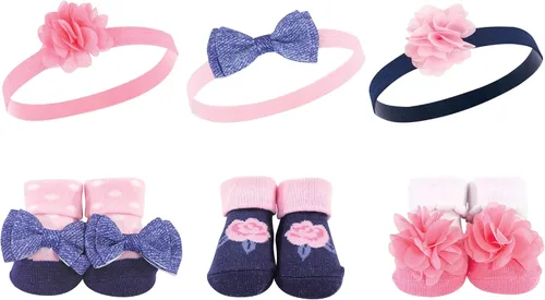 Vista 53 de Hudson Baby Conjunto de regalo de diadema y calcetines para niña