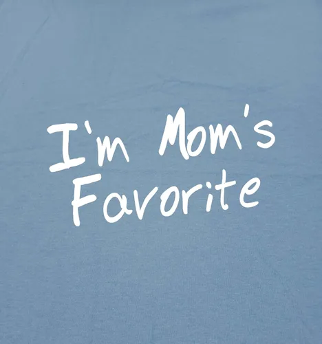 Vista 2 de Camiseta divertida con texto en inglés "I'm Mom's Favorite Graphic Novedad