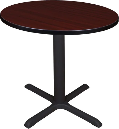Vista 7 de Regency Cain - Mesa de descanso redonda con base en X de 36 pulgadas, color cereza Cereza/Negro