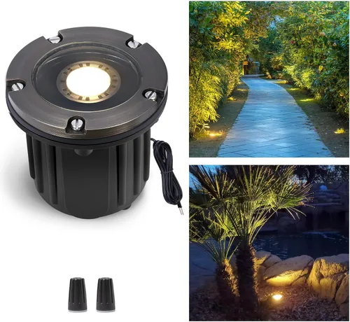 Vista 10 de Gardenreet - Luces de pozo de latón, 12 V de bajo voltaje con cable 2700 K