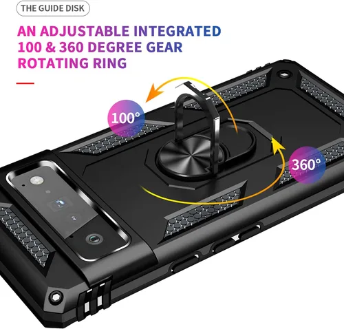 Vista 3 de Korecase Funda para Google Pixel 6 Pro de Servicio Pesado Resistente de Cuerpo Completo a Prueba de Arañazos a Prueba de Golpes Protección