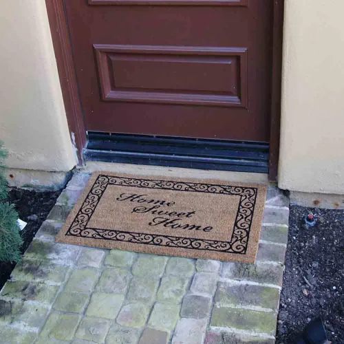 Vista 2 de Rubber-Cal Home Sweet Home Welcome Coir Welcome Coir Welcome Mat, 18 x 30 pulgadas