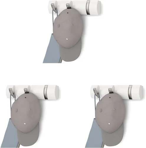 Vista 12 de Umbra - Perchero abatible, ganchos retráctiles para montaje en pared Blanco/Níquel