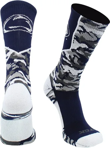 Vista 17 de TCK NCAA Woodland Camo Crew Socks – Officially Licensed Collegiate Fan Gear – Durable Cushioned Moisture Wicking Socks